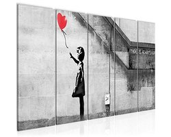 Ballonmeisje Kunstprint Fleece Canvas Wanddecoratie voor Woonkamer en Slaapkamer