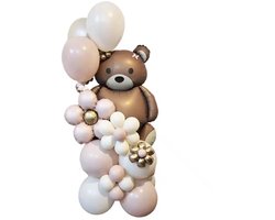 Ballonnen Set - Thema: Teddybeer - Birthday Ballonnen - Verjaardag Ballonnen - Feestpakket - Beer / Teddy / Teddybeer / Bear - Schattig - Hoge Kwaliteit - Luxe feestset - Feestversiering - Kinderfeestje - Baby / Jongen / Meisje / Unisex - Ballonnen