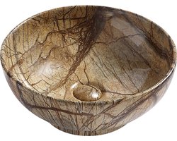 Bally Crocodile Opbouw Waskom 41x18cm Keramiek Wood