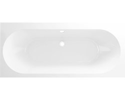 Bally Portus Rechthoek Inbouw Duo Ligbad 180x80x50cm Acryl Badkuip Glans Wit