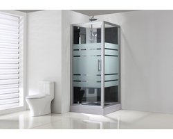 Bally Thermo Douchecabine Compleet 90x90x218cm Aluminium 5mm Antikalk Veiligheidsglas Met NANO Coating