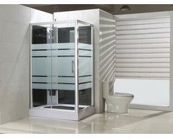 Bally Thermo Douchecabine Compleet Links 120x90x218cm Aluminium 5mm Antikalk Veiligheidsglas Met NANO Coating