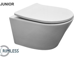 Bally Vesta Junior Rimless Wandcloset Compact Met Shade Softclose Toiletbril Wit