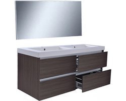 Bally Vision Meubelset 120cm Houtnerf Grijs (Incl. Spiegel)