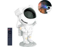 BALORS® Led Sterren Projector Astronaut - Sterren projector - Star Galaxy Projector - Sterrenhemel - Nachtlampje met afstandsbediening - USB - Wit - 15+ RGB kleuren - Sterrenprojector - Sterren projector Kind en Baby - Sterrenprojector kinderkamer