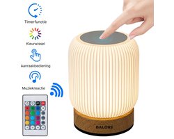 BALORS® Nachtlampje - voor kinderen, volwassenen & baby - met Afstandsbediening - Dimbaar & Touch Control - Leeslampje Stopcontact - Tafellamp & Bureaulamp - Bedlamp Slaapkamer