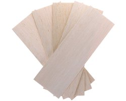 Balsahout platen - veelzijdig en licht - 1 stuk - houtwit
