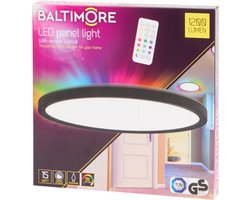Baltimore paneelverlichting met afstandsbediening - Keuze uit 4000K wit hoofdlamp-verlichting en RGB bovenverlichting