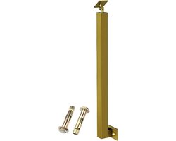 Baluster Leuning - Trap Spindel - Balkon Beveiligen - Verstelbare Hoek - 125 cm - Goud