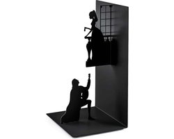 Balvi boekensteun Romeo en Juliet zwart metaal