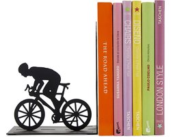 Balvi Boekensteun Wielrenner Fietser Metaal Zwart Le Tour