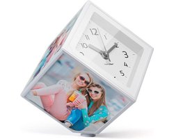 Balvi foto kubus draaiend met klok voor 10 x 10 cm