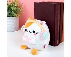 Balvi Kawaii Kat Boekensteun - Wit/koptelefoon