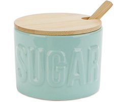 Balvi Suikerpot Suiker Keramiek/Bamboe - Turqoise