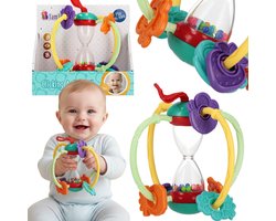 Bam Bam BIJTSPEELGOED Appeltje, eerste RAMMELAAR, kleurrijk sensorisch speelgoed voor baby's 0+