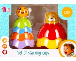Bam Bam - Een set kleurrijke stapelbekers, educatief speelgoed voor vanaf 6 maanden