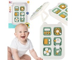 Bam Bam PASTEL educatief tablet, sensorisch speelgoed, handheld manipulatiebord, educatief 18m+