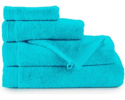 Bamatex Home Textiles - Collectie Emotion - Badgoedset - Set van 4 handdoeken 50 x 100 cm - 4 washandjes 16 x 22 cm - 2 badhanddoeken 70 x 140 cm - TURQUOISE - Egeïsche gekamde katoen - 540 gr/m²