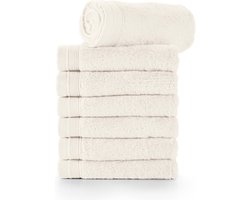 Bamatex Home Textiles - Collectie Emotion - Gastendoekje - IVORY - set van 6 stuks - Egeïsche gekamde katoen - 540 g/m2