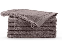 Bamatex Home Textiles - Collectie Emotion - Washandje - BROWN - set van 12 stuks - Egeïsche gekamde katoen - 540 g/m2