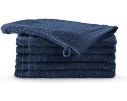 Bamatex Home Textiles - Collectie Emotion - Washandje - NAVY BLUE - set van 12 stuks - Egeïsche gekamde katoen - 540 g/m2