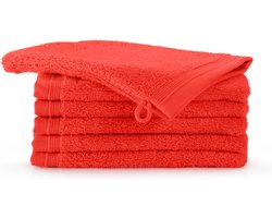 Bamatex Home Textiles - Collectie Emotion - Washandje - RED - set van 12 stuks - Egeïsche gekamde katoen - 540 g/m2