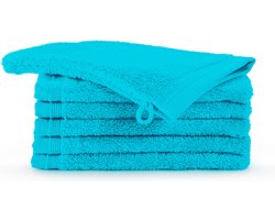 Bamatex Home Textiles - Collectie Emotion - Washandje - TURQUOISE - set van 12 stuks - Egeïsche gekamde katoen - 540 g/m2
