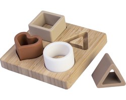 BamBam Bamboe Vormenstoof met siliconen vormen  - BPA vrij - Baby cadeau