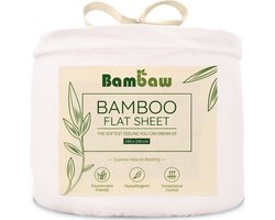 Bambaw Luxe Bamboe Lakens 240x290cm – Ultra ademende stof – Hypoallergeen – Beddengoed - Wit