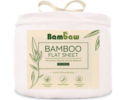 Bambaw Luxe Bamboe Lakens 270x290cm – Ultra ademende stof – Hypoallergeen – Beddengoed - Wit