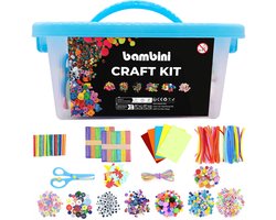 Bambini Knutseldoos - Knutselkoffer - Speelgoed - Creatief Knutseldoos Voor Meisjes En Jongens - Complete Knutselpakket - 2000-Delig