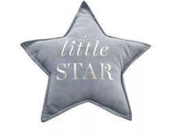 Bambino By Juliana - Little Star - Fluwelen Kussen 30cm - Blauw - Baby Kado