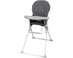 BAMBISOL Vaste hoge stoel met verstelbare plank in grijze diepte