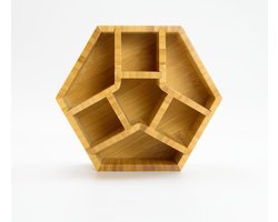 Bamboe 360 graden Roterende Organizer voor Make-Up of Kantoorartikelen