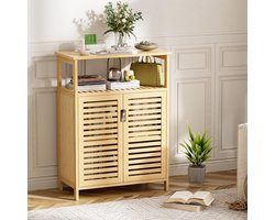 Bamboe Badkamer Opbergkast - Natuurlijk - Vrijstaand