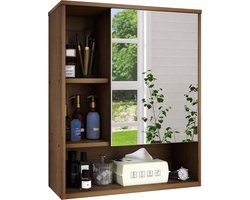 Bamboe badkamer spiegelkast - ruimtebesparend wandmonteren - 1 stuk