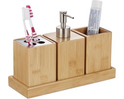 Bamboe badkamerset - Natuurlijke uitstraling - set van 4 - bamboe