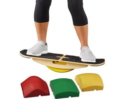 Bamboe Balansbord Trainer - Houten Balance Surfer Board - Voor Bureau, Fitness En Thuisgebruik - Geschikt Voor Sta Bureau, Yoga, Surfen En Fysiotherapie