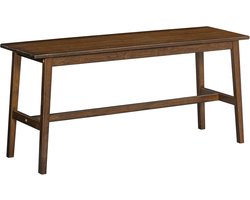 Bamboe bank, houten bank voor eetkamer, slaapkamer, badkamer of keuken, eenvoudig te monteren, stevig en stabiel, 100 x 30 x 45,5 cm, mokkakleur