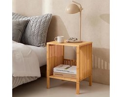 Bamboe Bedtafel 50x39x33cm met Open Compartment