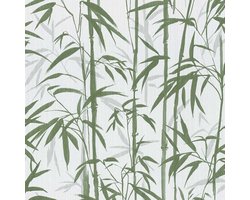 BAMBOE BEHANG | Design - groen wit - A.S. Création MICHALSKY