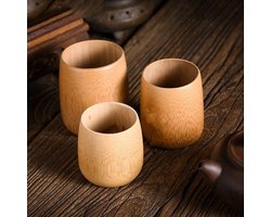 Bamboe beker set van 3 - Drinkbeker - Vegan - Zero waste - Duurzaam