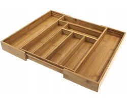 Bamboe Besteklade – Uitschuifbaar – 8 Vakken