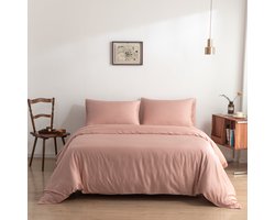 Bamboe dekbedovertrek Cuddle Pink roze 240x220 cm – zacht, ademend & duurzaam | Boomba Bamboo®