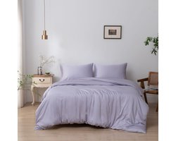 Bamboe dekbedovertrek Lavender Mist lila 140x200 cm – zacht, ademend & duurzaam | Boomba Bamboo®