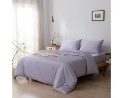 Bamboe dekbedovertrek Lavender Mist lila 240x220 cm – zacht, ademend & duurzaam | Boomba Bamboo®