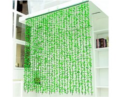 Bamboe deurgordijn - Kralen gordijn - Decoratieve scheiding - Natuurlijk materiaal - 90x200cm - Groen