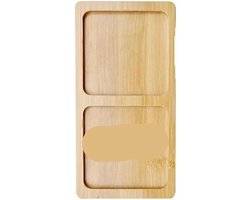 Bamboe Dienblad - Houten Schotel - Decoratieve Opslag - Natuurlijk Materiaal - Zoals Afgebeeld - Wit