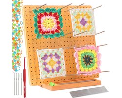 Bamboe Haakblok Bord voor Handgemaakte Wol - Perfecte Gift voor Moeders, Vrienden en Haakliefhebbers - Verstelbare Hoek en Ideaal voor Planten en Accessoires (28cm)