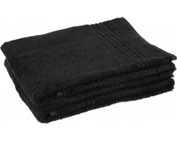 Bamboe Handdoek - Zwart - 3 stuks - 50 x 100 cm